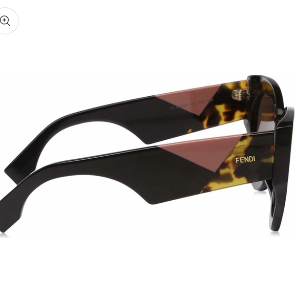 Fendi Black Sunglasses with Color Block Arms - Picture 3 of 12